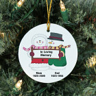 Personalized Ceramic Forever In Our Hearts Snow Couple Memorial Ornament U481210