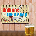 Personalized Fix It Shop Metal Wall Sign