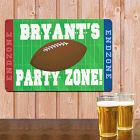 Personalized Football Party Zone Metal Wall Signs