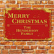 Personalized Merry Christmas Metal Wall Sign
