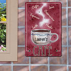 Personalized Café Metal Wall Sign 638164