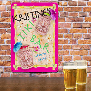 Personalized Tiki Bar Wall Sign