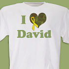 I Love You Personalized Military T-shirt