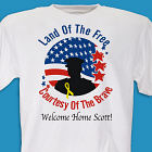 Land of the Free Personalized Military T-shirt