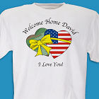 Two Hearts Personalized Military T-shirt