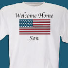 American Flag Personalized Military T-shirt 31855X