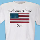 American Flag Personalized Military T-shirt