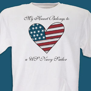 My American Heart Personalized Military T-shirt