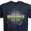 Marines Personalized Black T-shirt