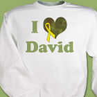 I Love You Personalized Military Sweatshirt
