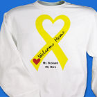 Yellow Ribbon Welcome Home Personalized Military Sweatshirt