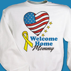 American Heart Welcome Home Personalized Military Sweatshirt