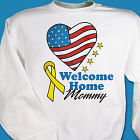 American Heart Welcome Home Personalized Military Sweatshirt