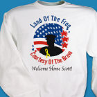 Land of the Free Personalized Military Sweatshirt