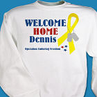 3 Star Yellow Ribbon Welcome Home Personalized Military Sweatshirt