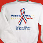 Red, White and Blue Ribbon Personalized Military Sweatshirt