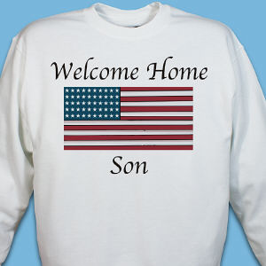 American Flag Personalized Military Sweatshirt