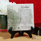 To My Mom Personalized Tumbled Stone Plaque