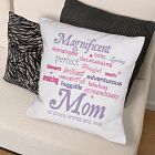 Personalized Magnificent Mom Throw Pillow