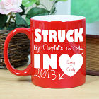 Engraved Struck By Cupids Arrow Two-Tone Mug L6237MX