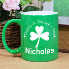 Engraved Happy St. Patrick's Day Two-Tone Mug L6238MX