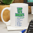Personalized Top Ten Bosses Ceramic Coffee Mug