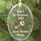 Baby's 1st Christmas Personalized Glass Ornament