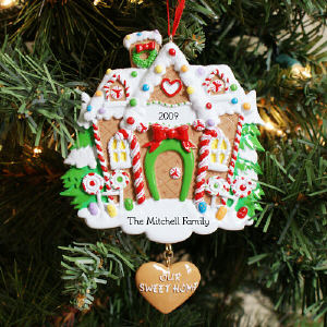 Personalized Gingerbread House Christmas Ornament