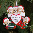 Personalized Teddy Bear Family Christmas Ornament