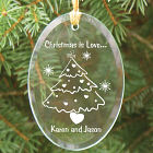 Christmas is Love Personalized Couples Ornament