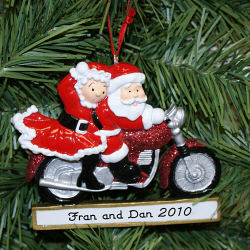 Mrs. Claus and Santa Personalized Christmas Ornament