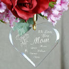 Personalized Heart of Love Glass Ornament 828144H