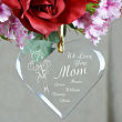 Personalized Heart of Love Glass Ornament 828144H