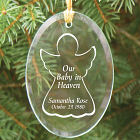 Engraved Baby In Heaven Oval Glass Ornament 830184