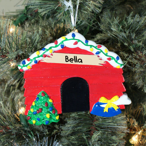 Personalized Dog House Christmas Ornament GiftsForYouNow