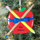 Teachers Apple Christmas Ornament
