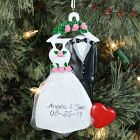 Personalized Bride and Groom Christmas Ornament