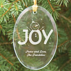 Engraved Christmas Joy Oval Glass Ornament 844934
