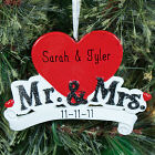 Personalized Mr. & Mrs. Big Heart Ornament 848543