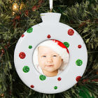 Polka Dot Photo Christmas Ornament 848553