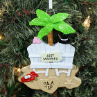 Personalized Just Married Christmas Ornament
