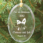 Our Christmas Personalized Glass Ornament