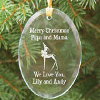 Happy Holidays Personalized Glass Ornament