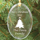 Happy Holidays Personalized Glass Ornament