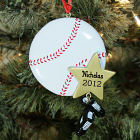 Baseball Star Personalized Christmas Ornament