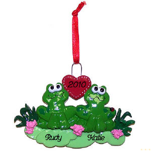 Frog Couple Christmas Ornament