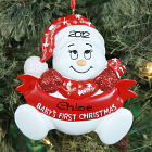 Personalized Snowbaby First Christmas Ornament