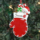 Personalized Red Mitten Baby Ornament