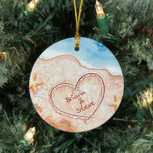 Shores of Love Personalized Ceramic Ornament