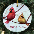 Personalized Ceramic Cardinals Ornament